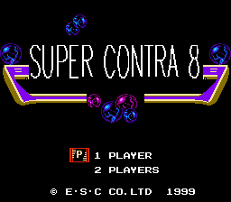 Super Contra 8 Title Screen